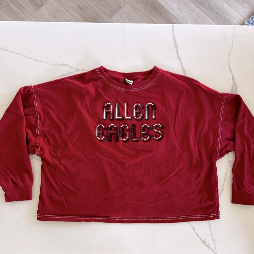 Allen (high school) Eagles, crop, crew neck sweatshirt, extra large, junior size